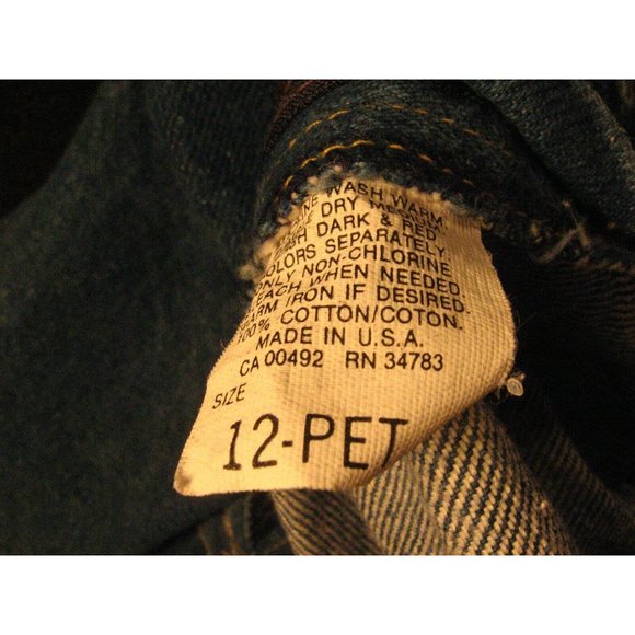 VINTAGE 70s LEE Riders Womens Jeans 12P 29X30 UNION MADE Blue Denim - Picture 11 of 12
